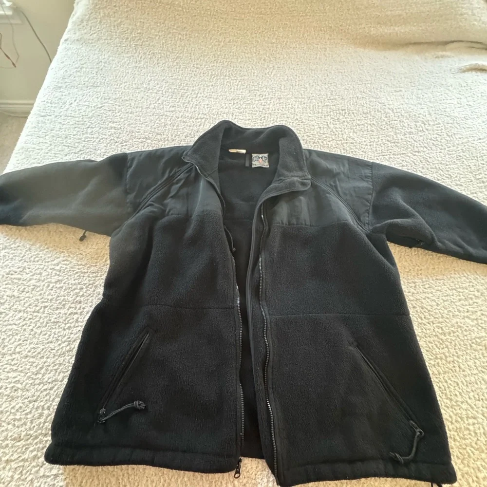 Men's Black Fleece Jacket - Picture 1 of 10